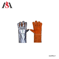 دستکش نسوز کف چرم پشت آلومینیوم