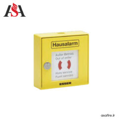 بدنه شستی اعلام حریق با شیشه، با چاپ «Hausalarm-ESSER» مدل 704874